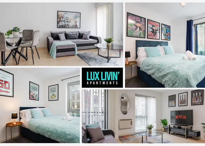 Lux Livin' s - Luxury 2 Bed City Centre Free Parking